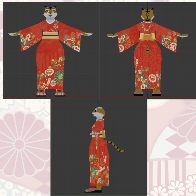 VRChat想定 ケモノアバター 『トラコ』