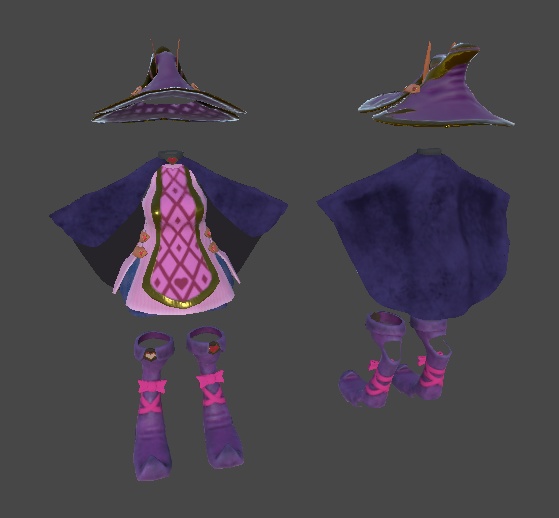 Nつ子うさぎ向け 魔道士の衣装