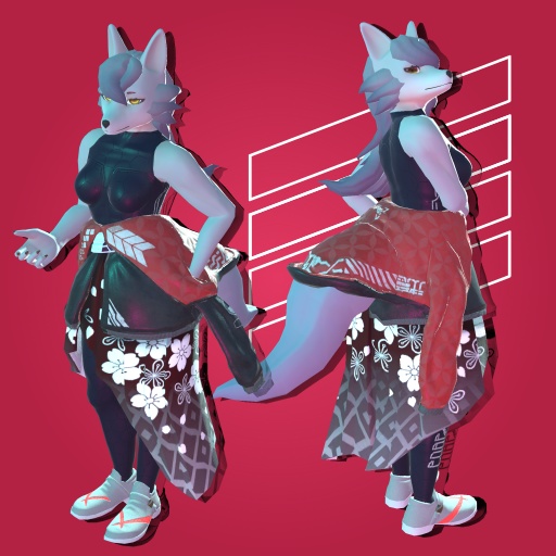 【Quest対応版あり】VRChat対応3Dモデル ウォルグ