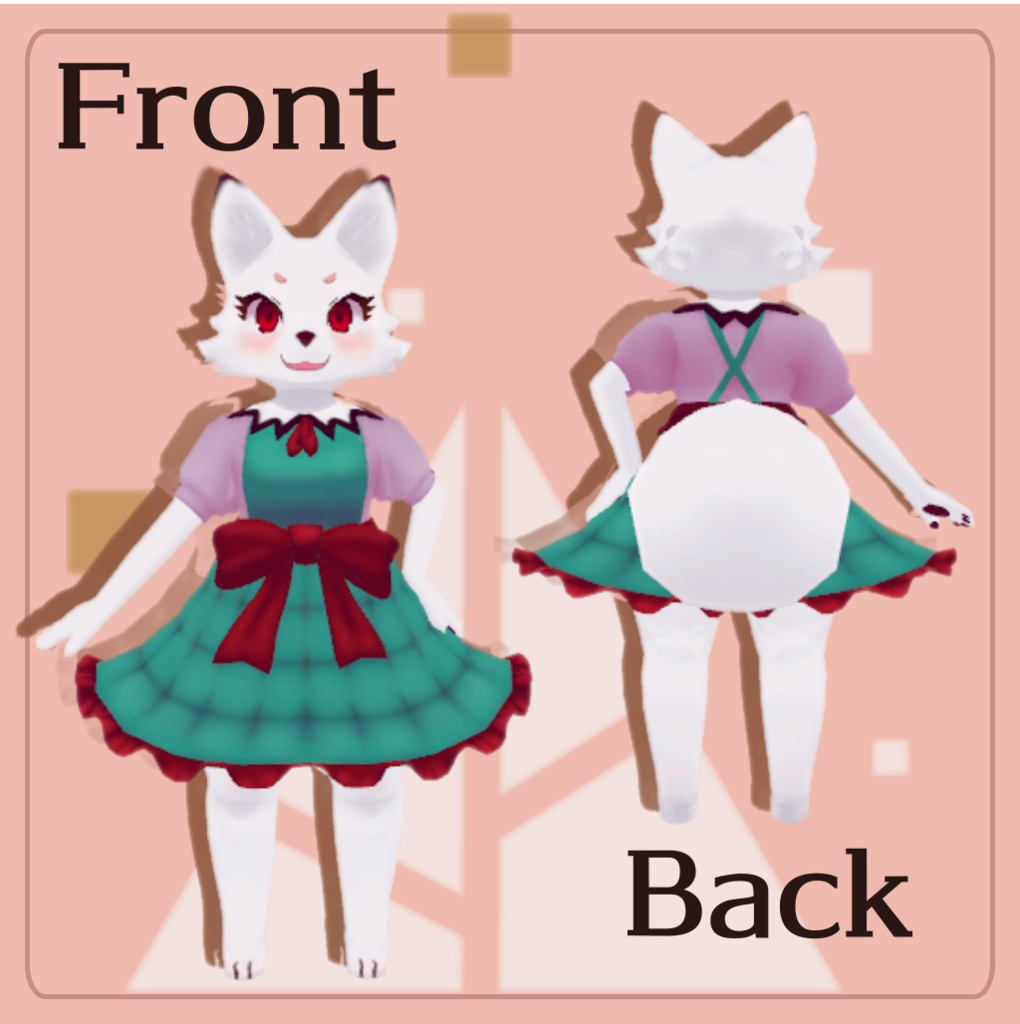 【Quest/Fallback対応】VRChat対応3Dモデル メレンゲ