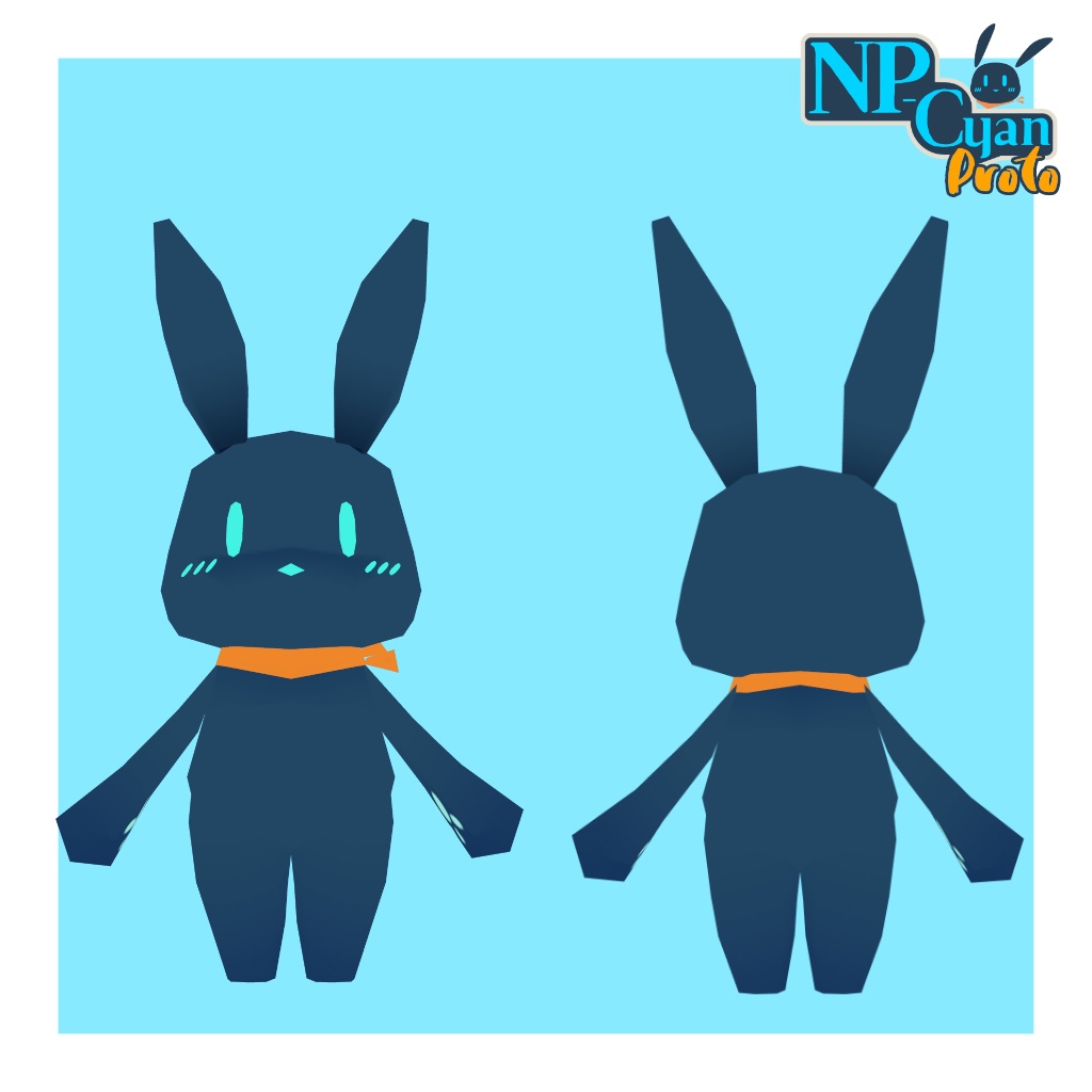 【無料】VRChat向け3Dモデル NP-Cyan-Proto