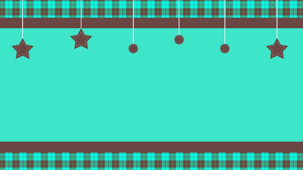 【フリー素材】星とチェック