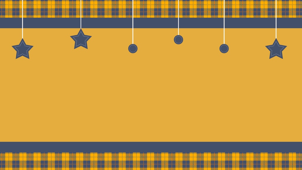 【フリー素材】星とチェック