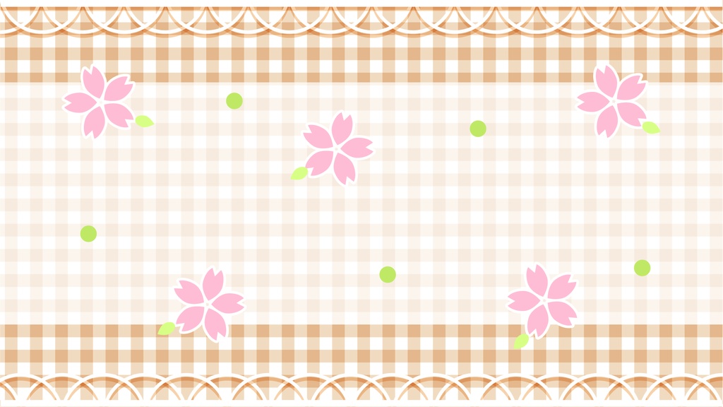 【フリー素材】春のギンガムチェックな背景