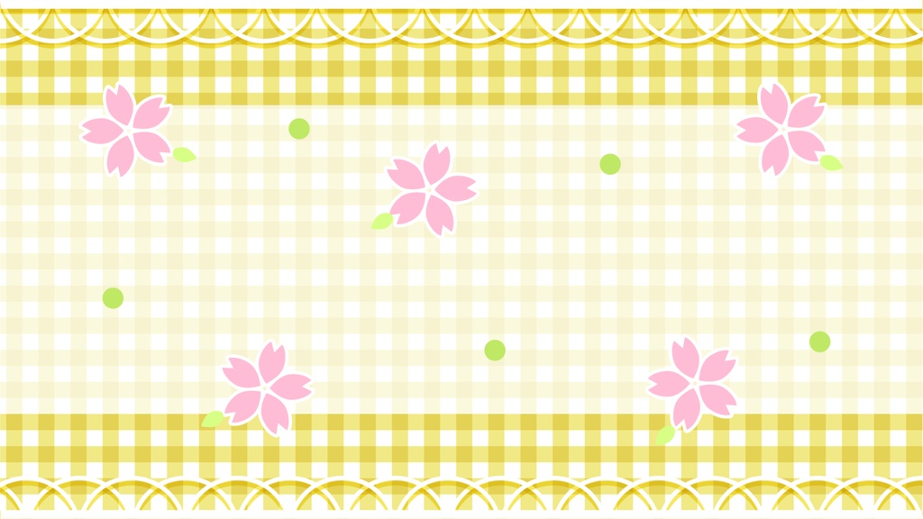 【フリー素材】春のギンガムチェックな背景