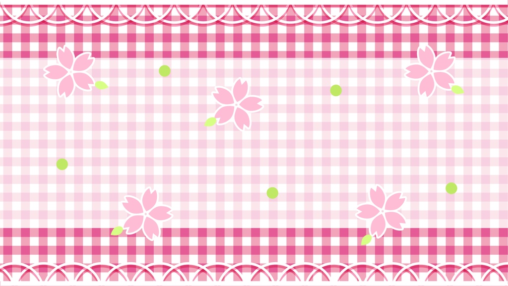 【フリー素材】春のギンガムチェックな背景