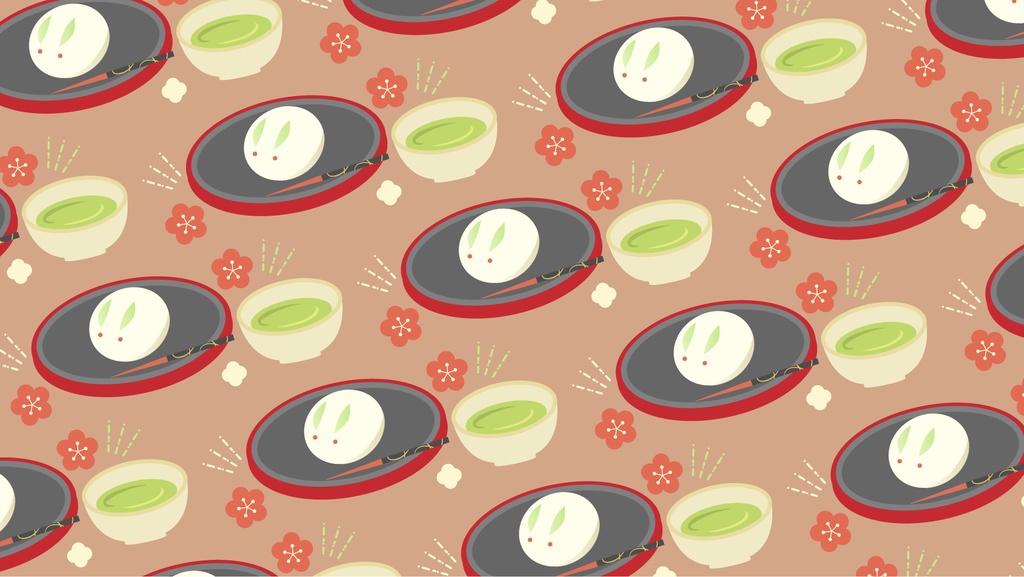 うさぎ和菓子の背景