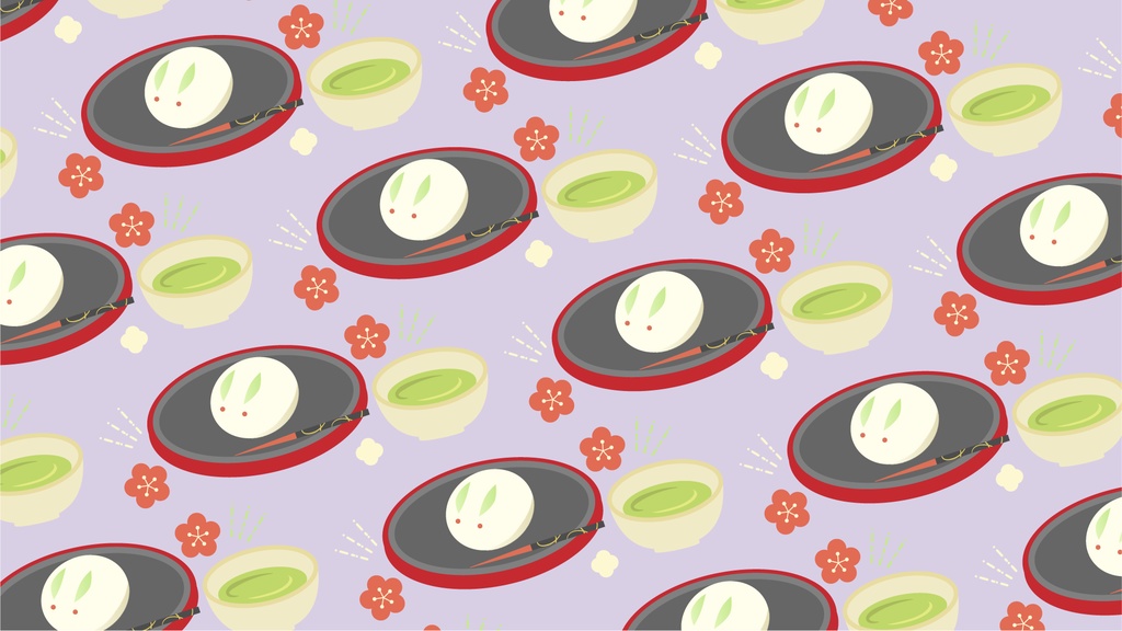 うさぎ和菓子の背景