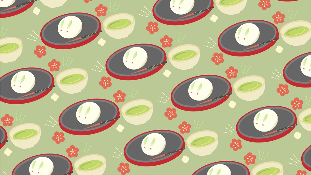 うさぎ和菓子の背景