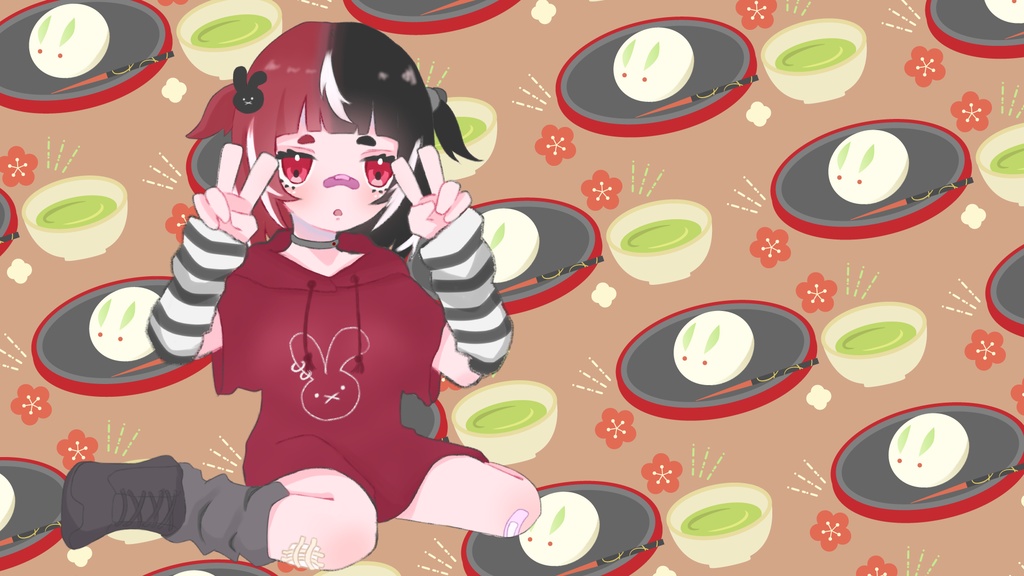 うさぎ和菓子の背景