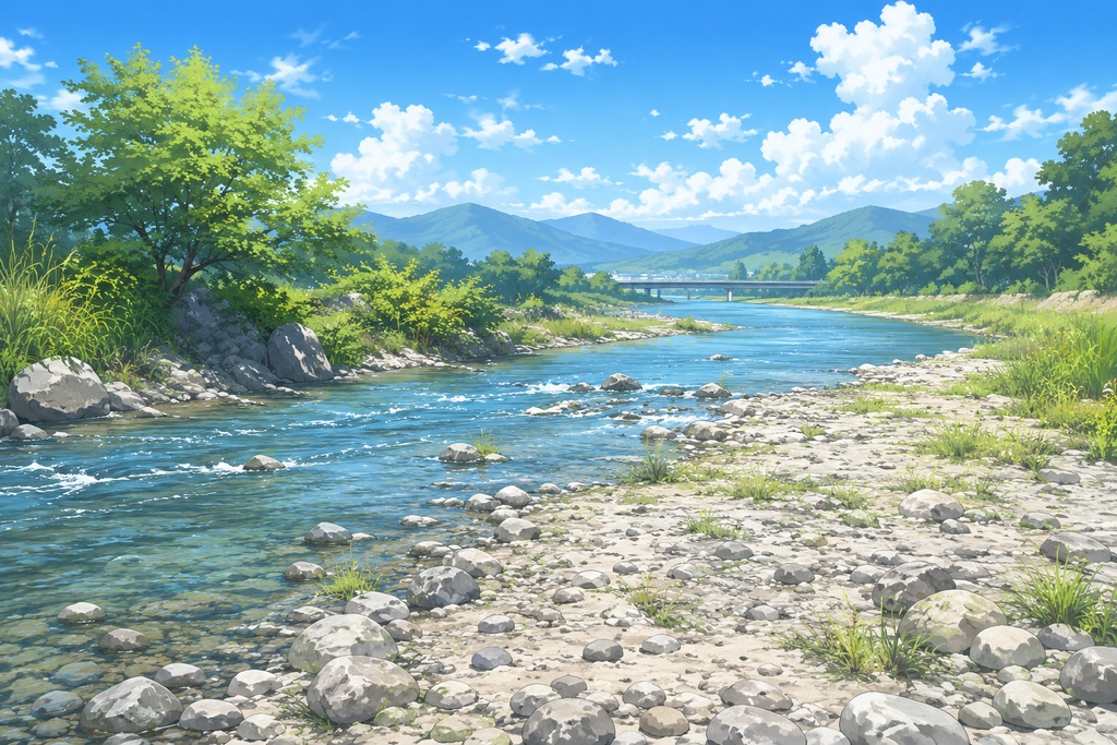 【背景素材】河原素材6種パック