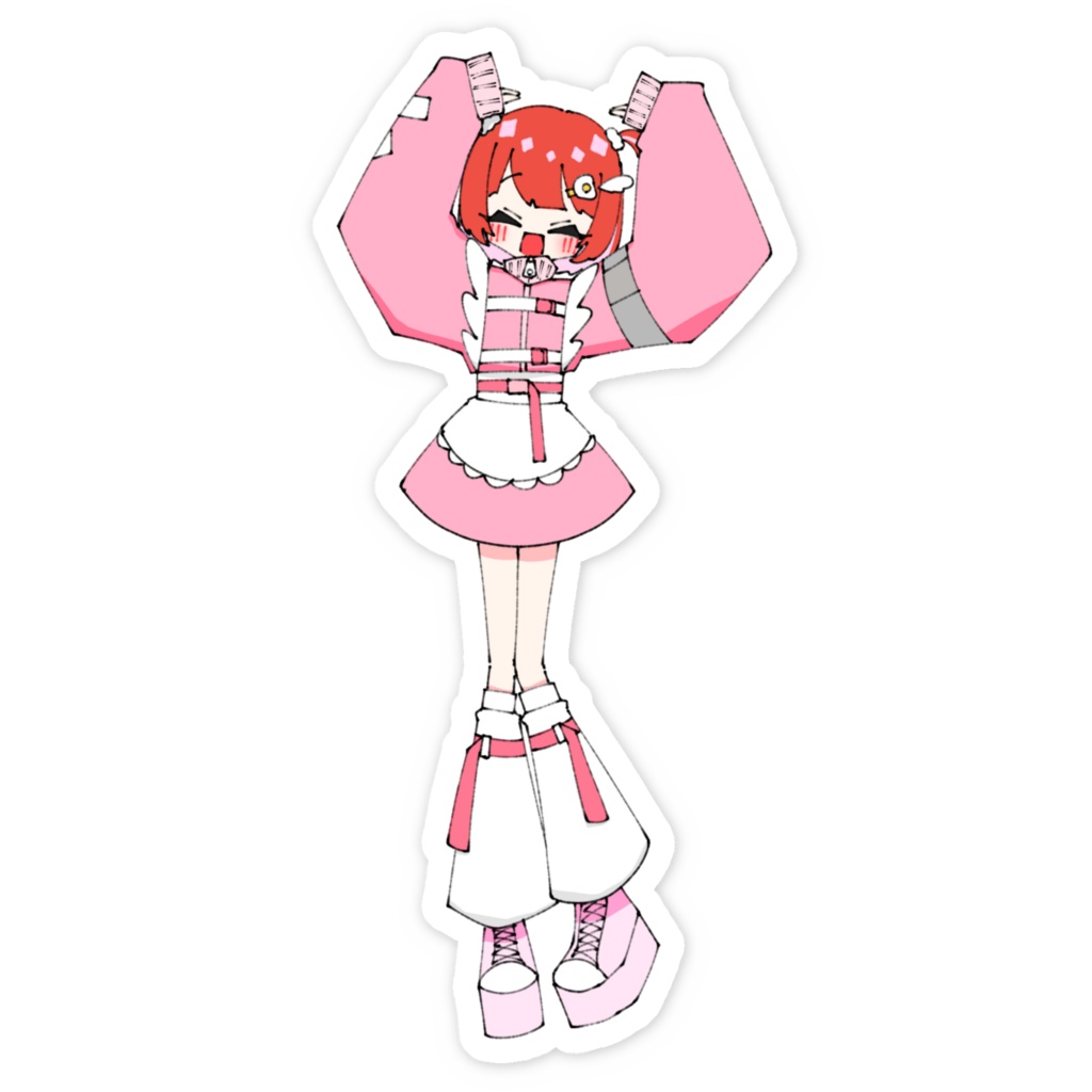 メイドだよ!ステッカー(等身)