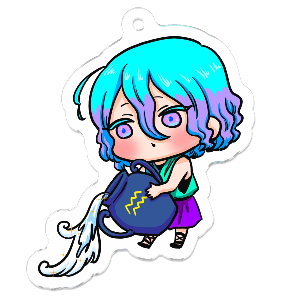 ぷにかわ星座さんのアクキー(みずがめ座)