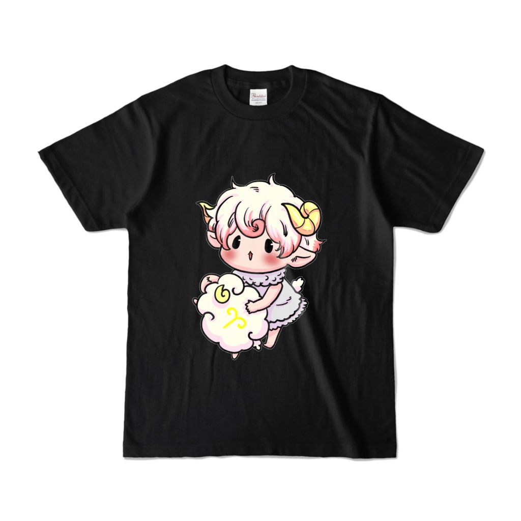 ぷにかわ星座さんTシャツ(黒)