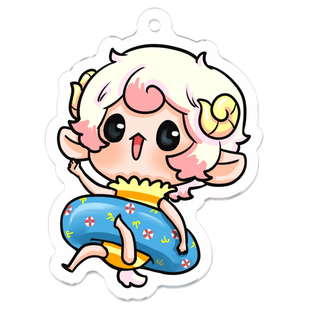 夏のぷにかわ星座さんアクキー(おひつじ座)