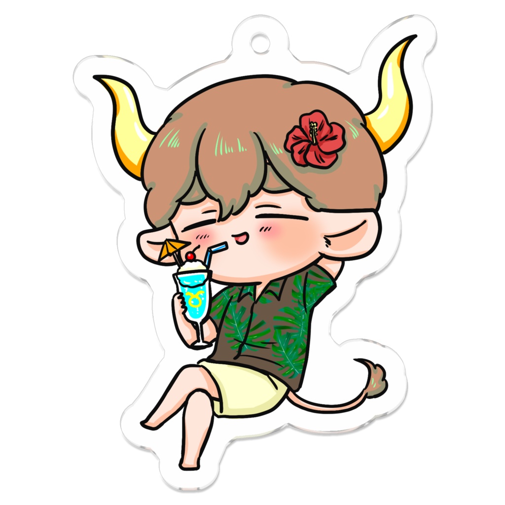 夏のぷにかわ星座さんアクキー(おうし座)