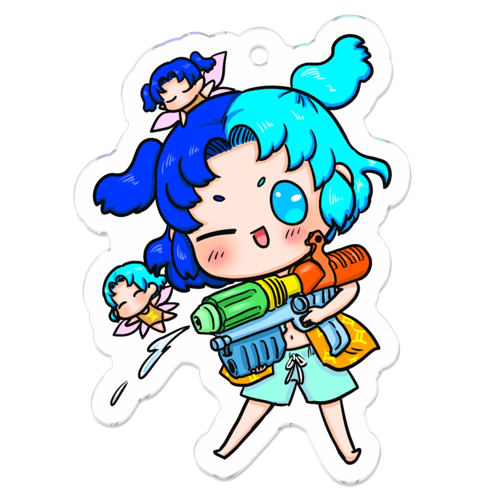 夏のぷにかわ星座さんアクキー(ふたご座)