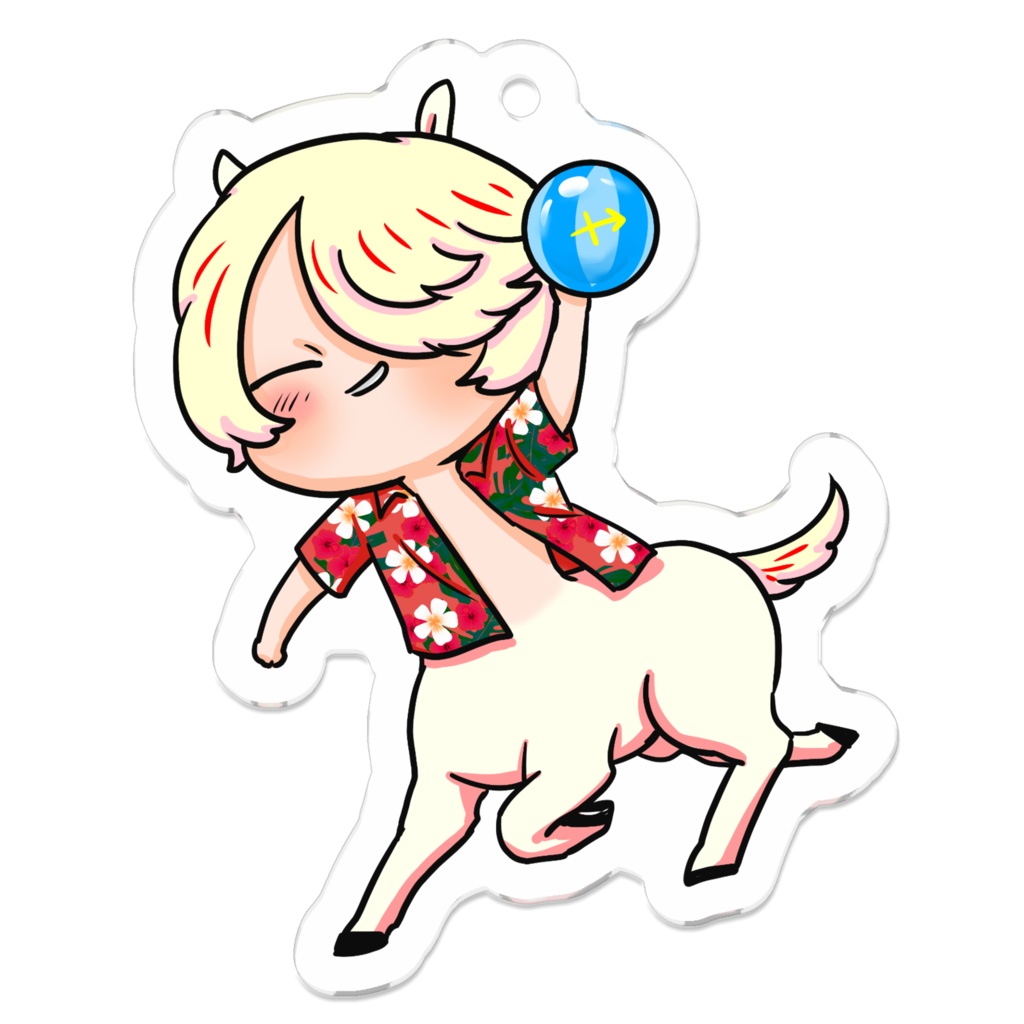 夏のぷにかわ星座さんのアクキー(いて座)