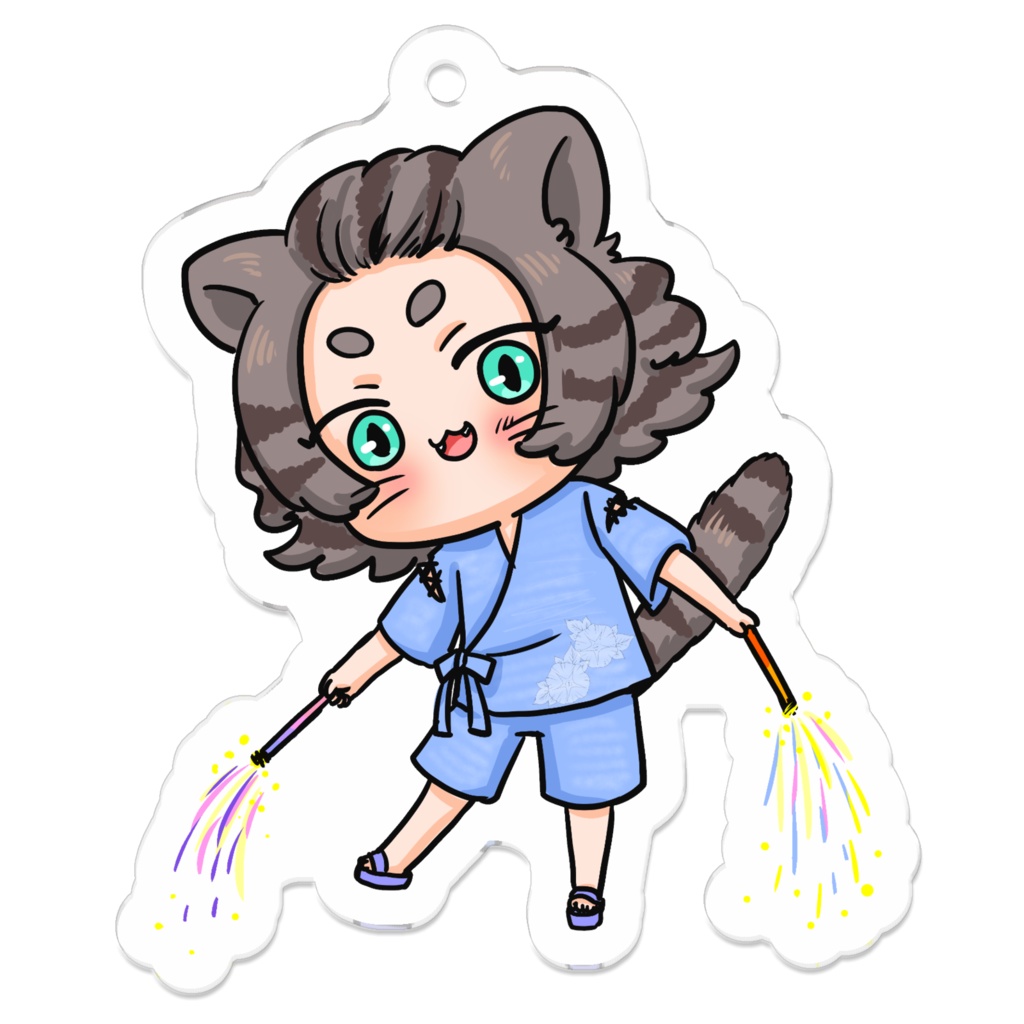 夏のぷにかわ星座さんアクキー(やまねこ座)