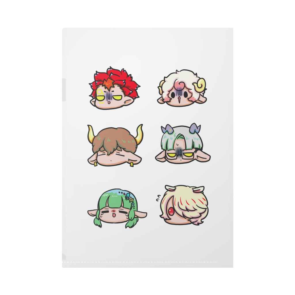 ぷにかわ星座さんイカ耳クリアファイル