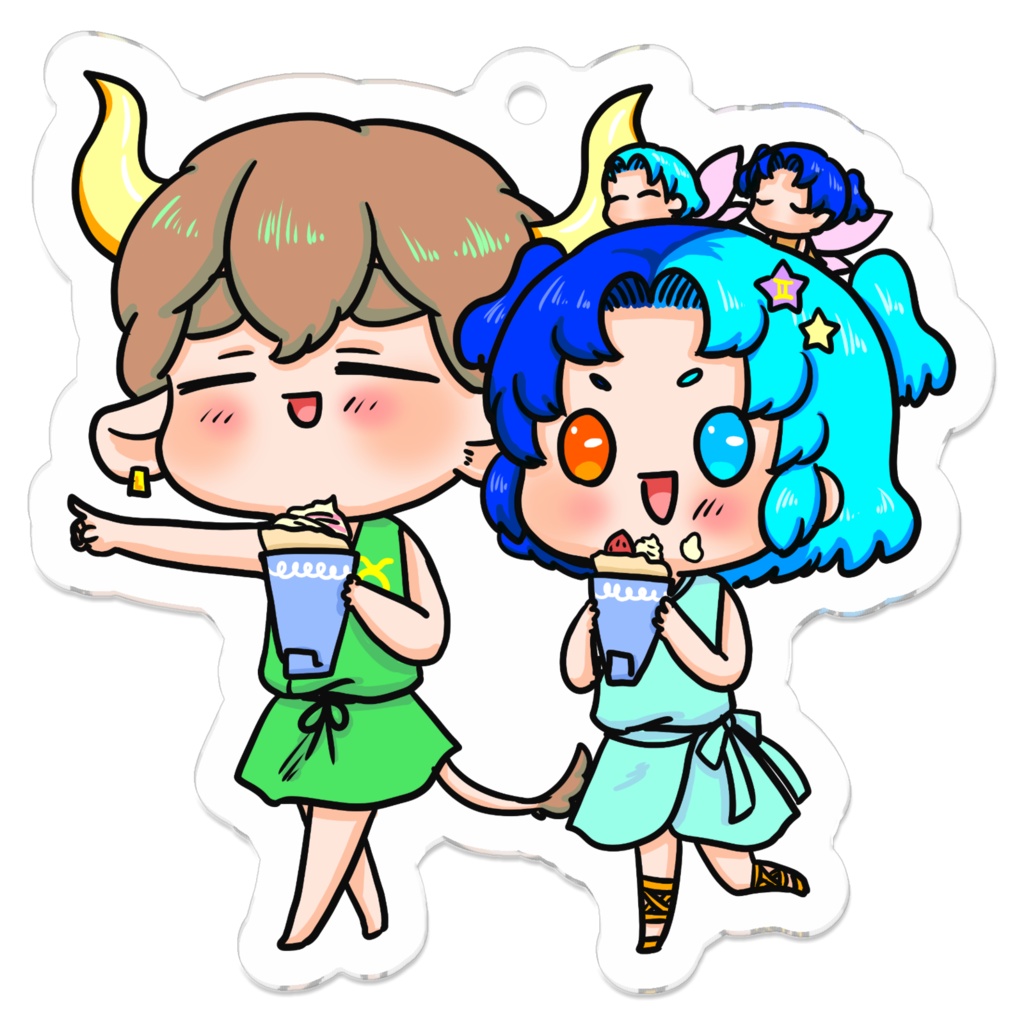 ぷにかわ星座さんコンビアクキー(うしふた)