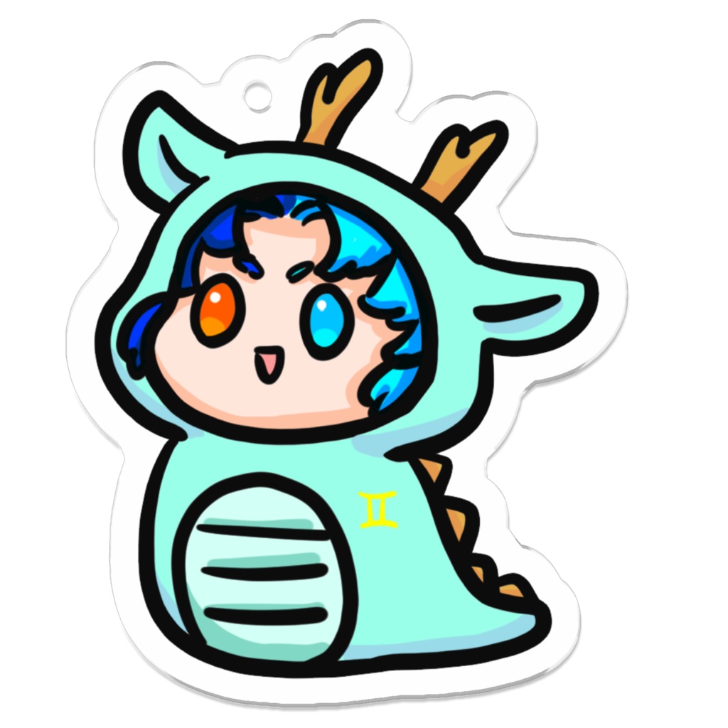 ぷにかわ星座さんの辰年アクキー(ふたご座)