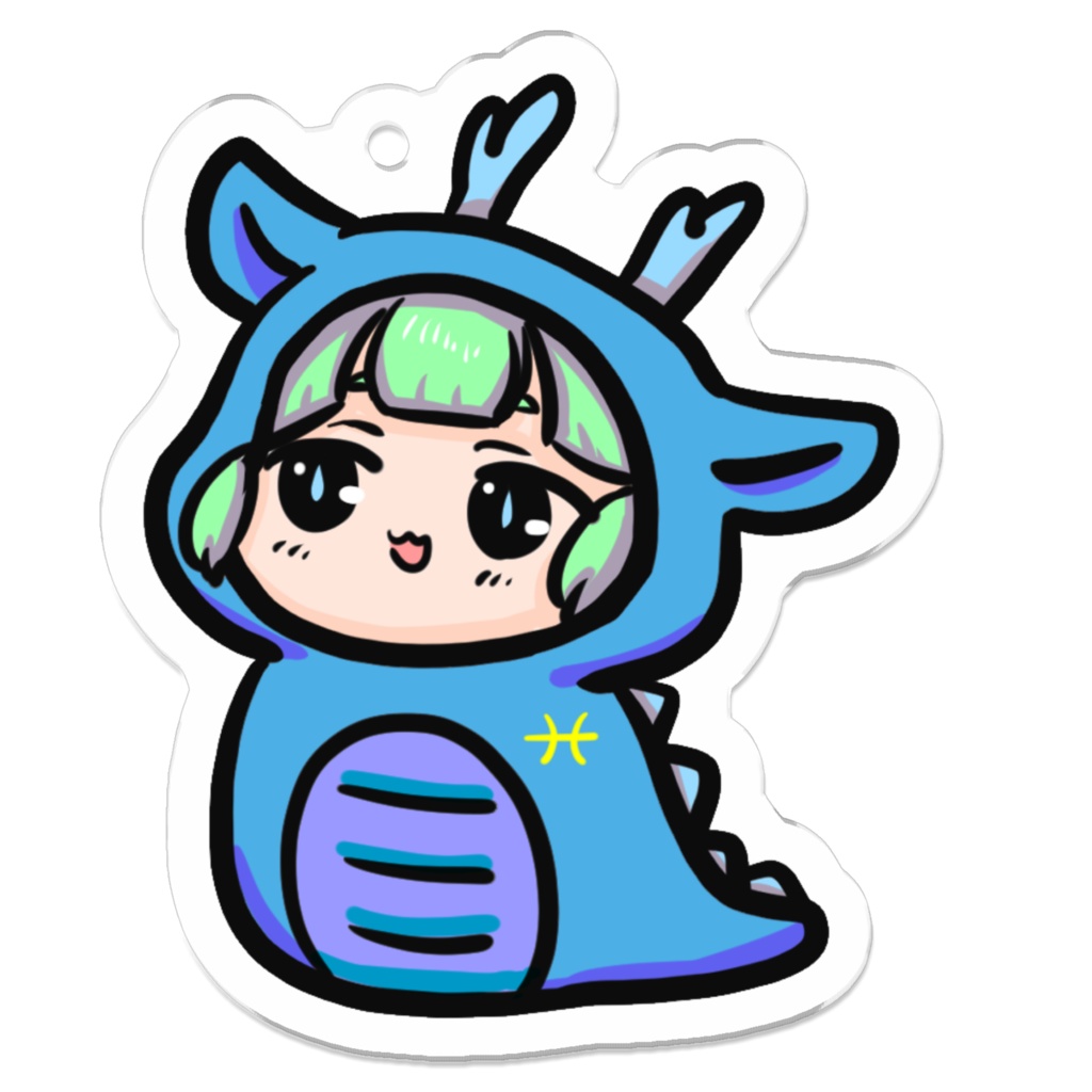 ぷにかわ星座さん辰年アクキー(うお座)