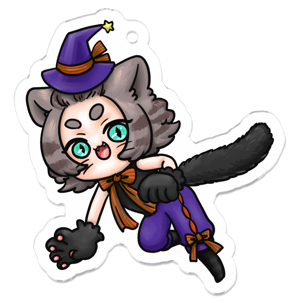 ハロウィンver.ぷにかわ星座さんのアクキー(やまねこ座)
