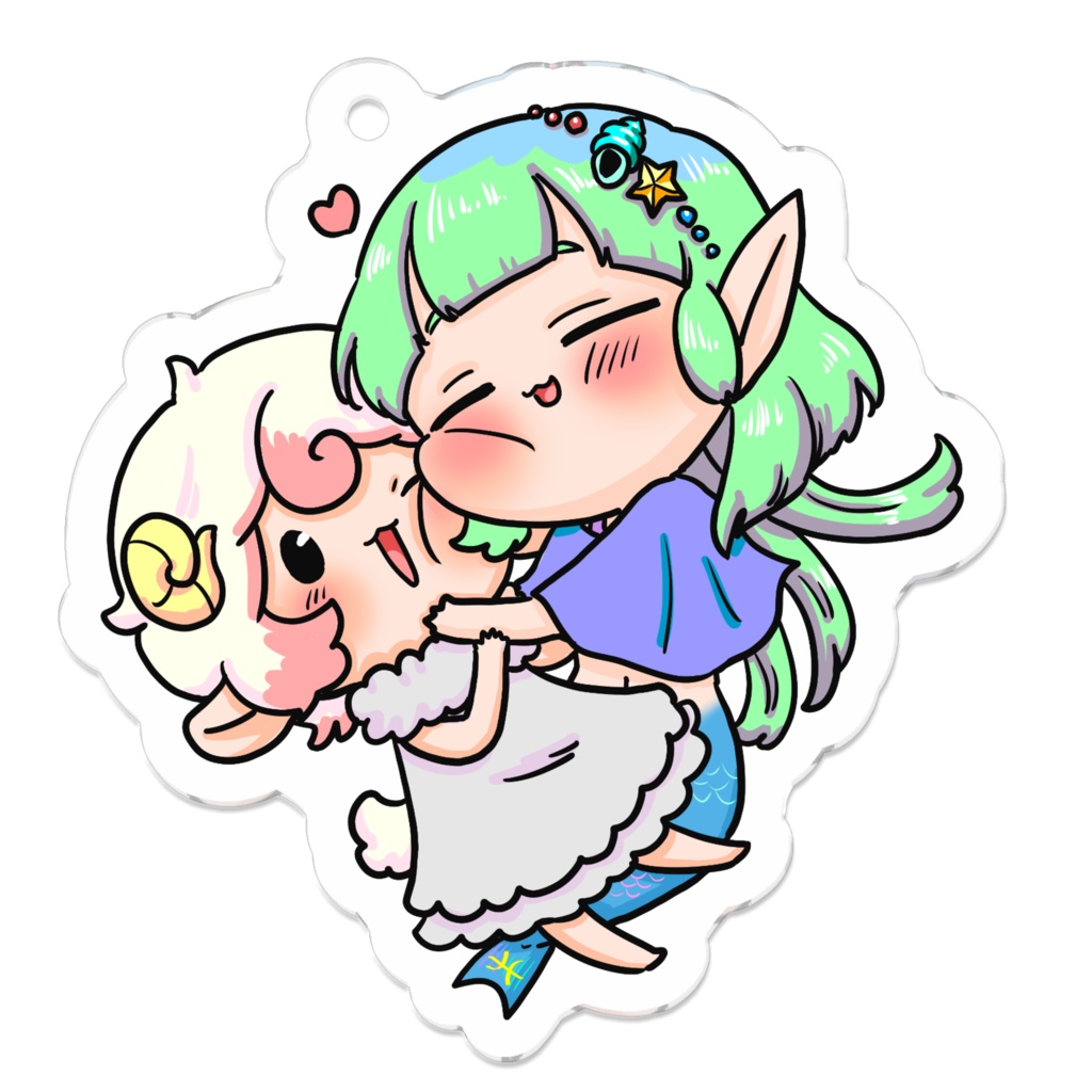 ぷにかわ星座アクキー(ひつうお)