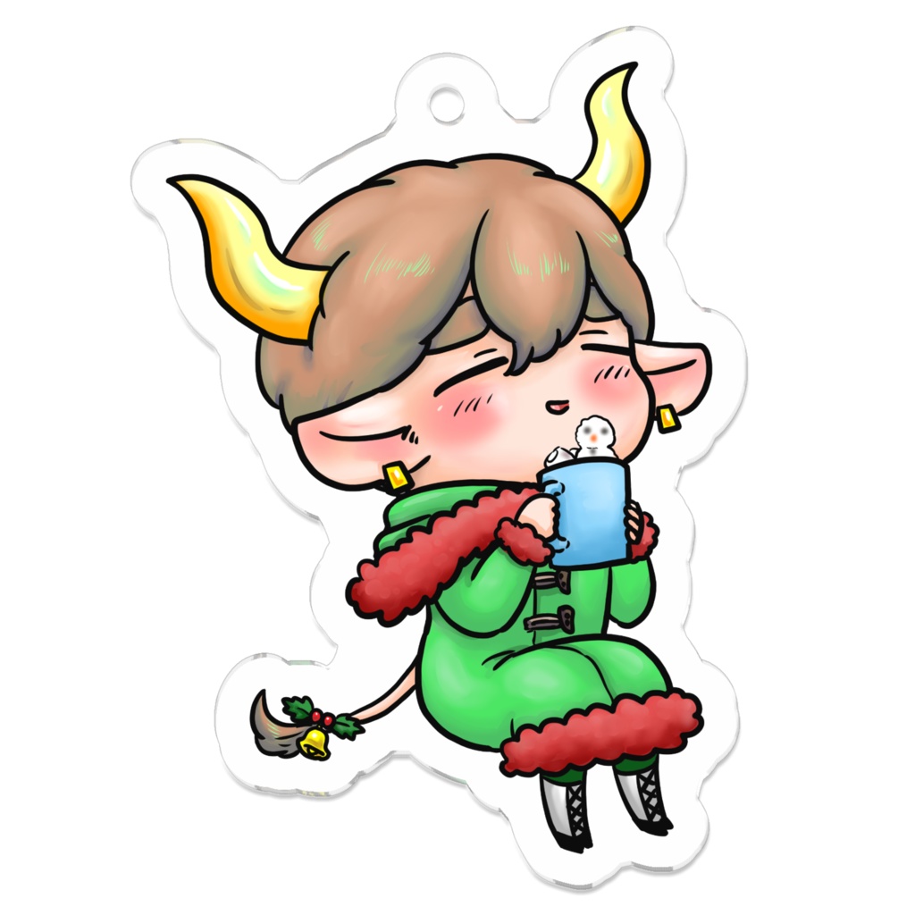 冬ver.ぷにかわ星座さんのアクキー(おうし座)