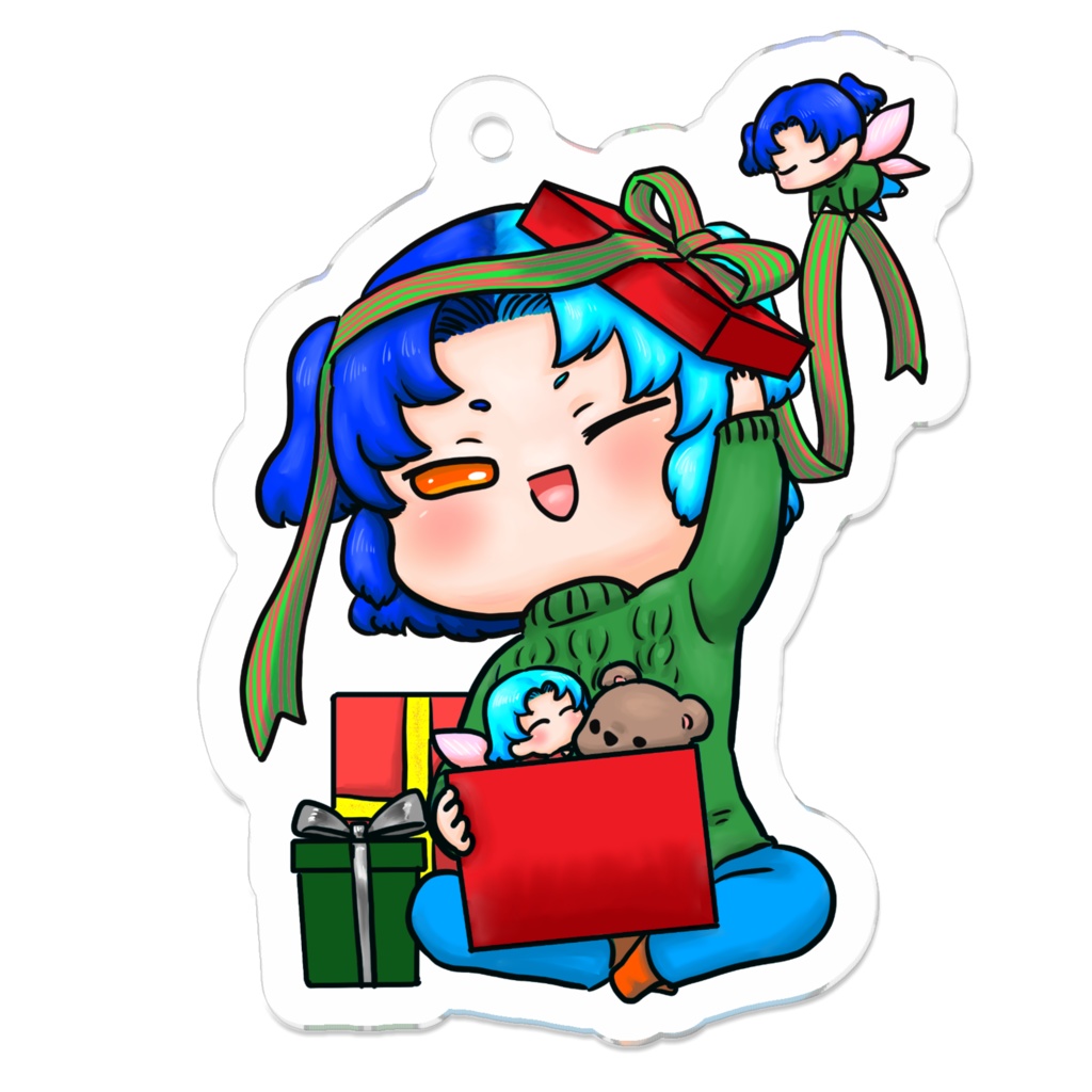 冬ver.ぷにかわ星座さんのアクキー(ふたご座)