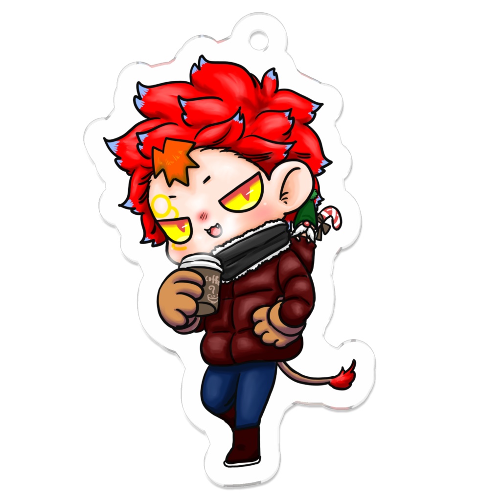 冬ver.ぷにかわ星座さんのアクキー(しし座)