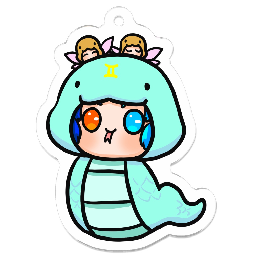 巳年星座さんアクキー(ふたご座)