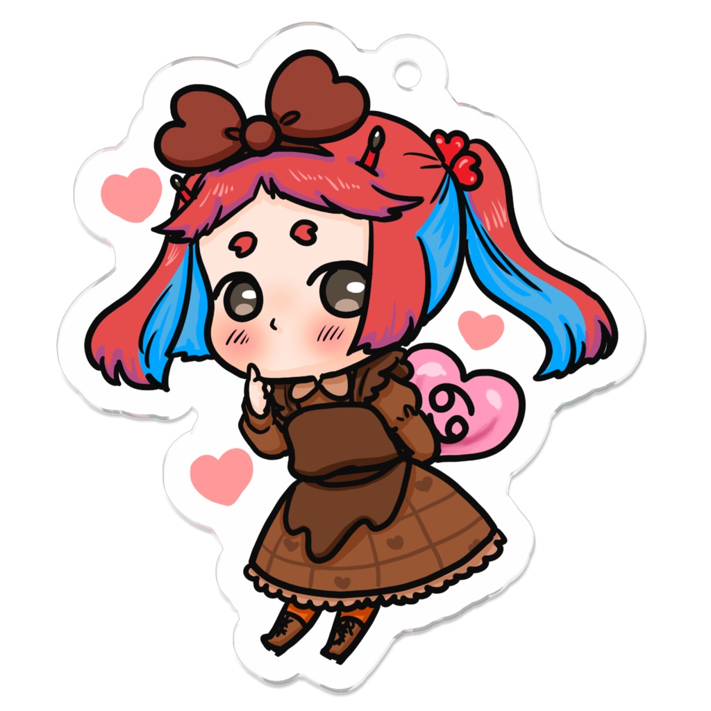 バレンタインの星座さんアクキー(かに座)