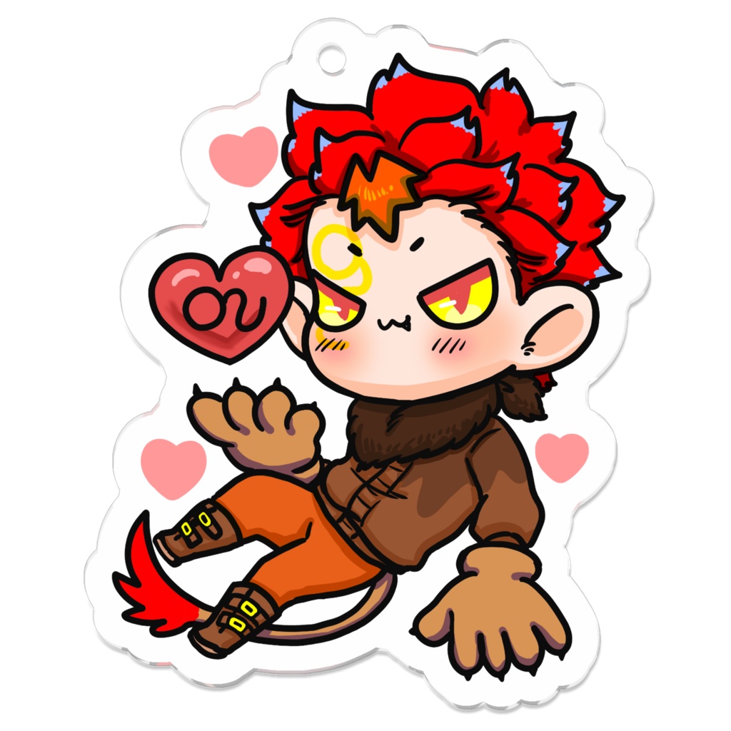 バレンタインの星座さんアクキー(しし座)