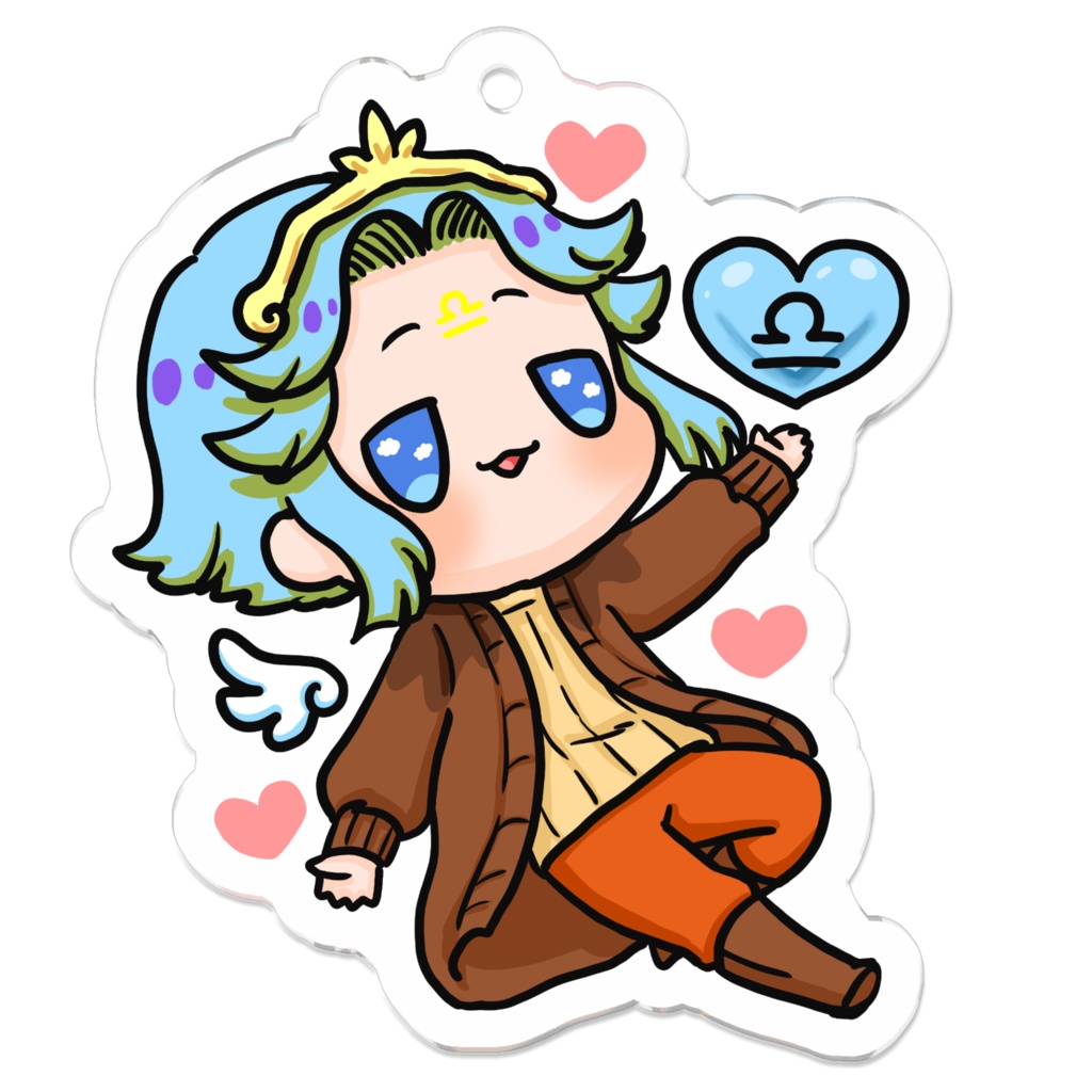 バレンタインの星座さんアクキー(てんびん座)