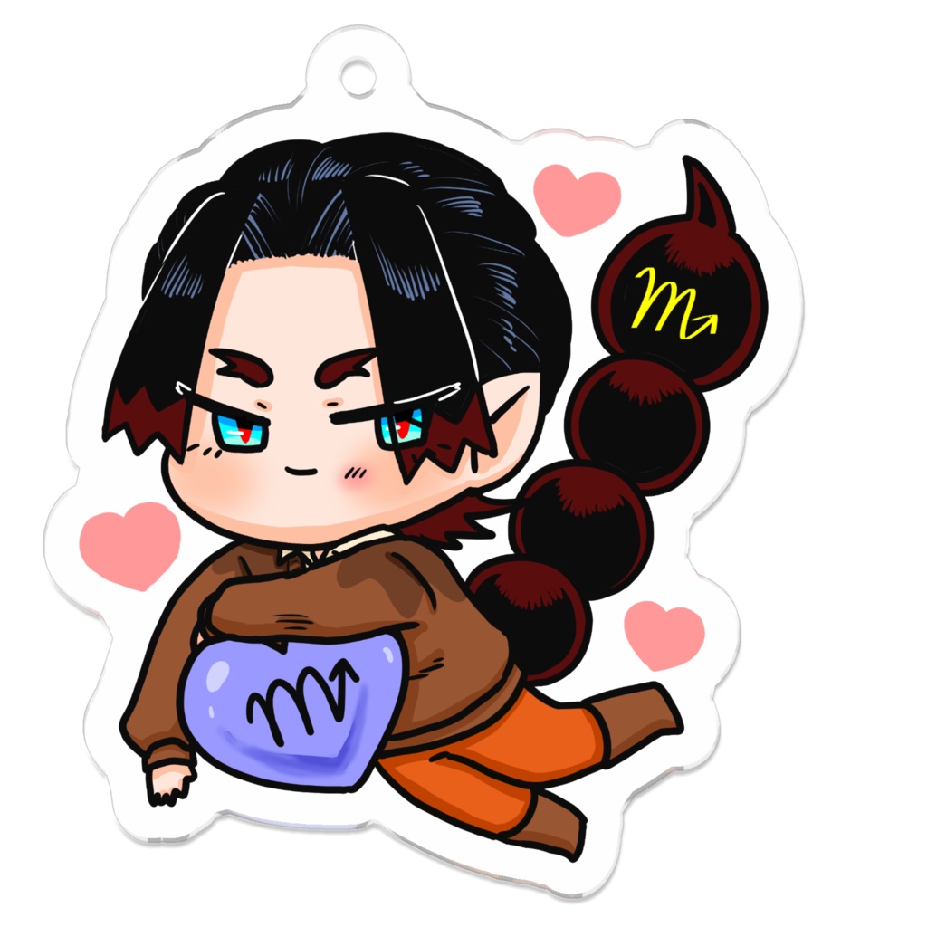 バレンタインの星座さんアクキー(さそり座)