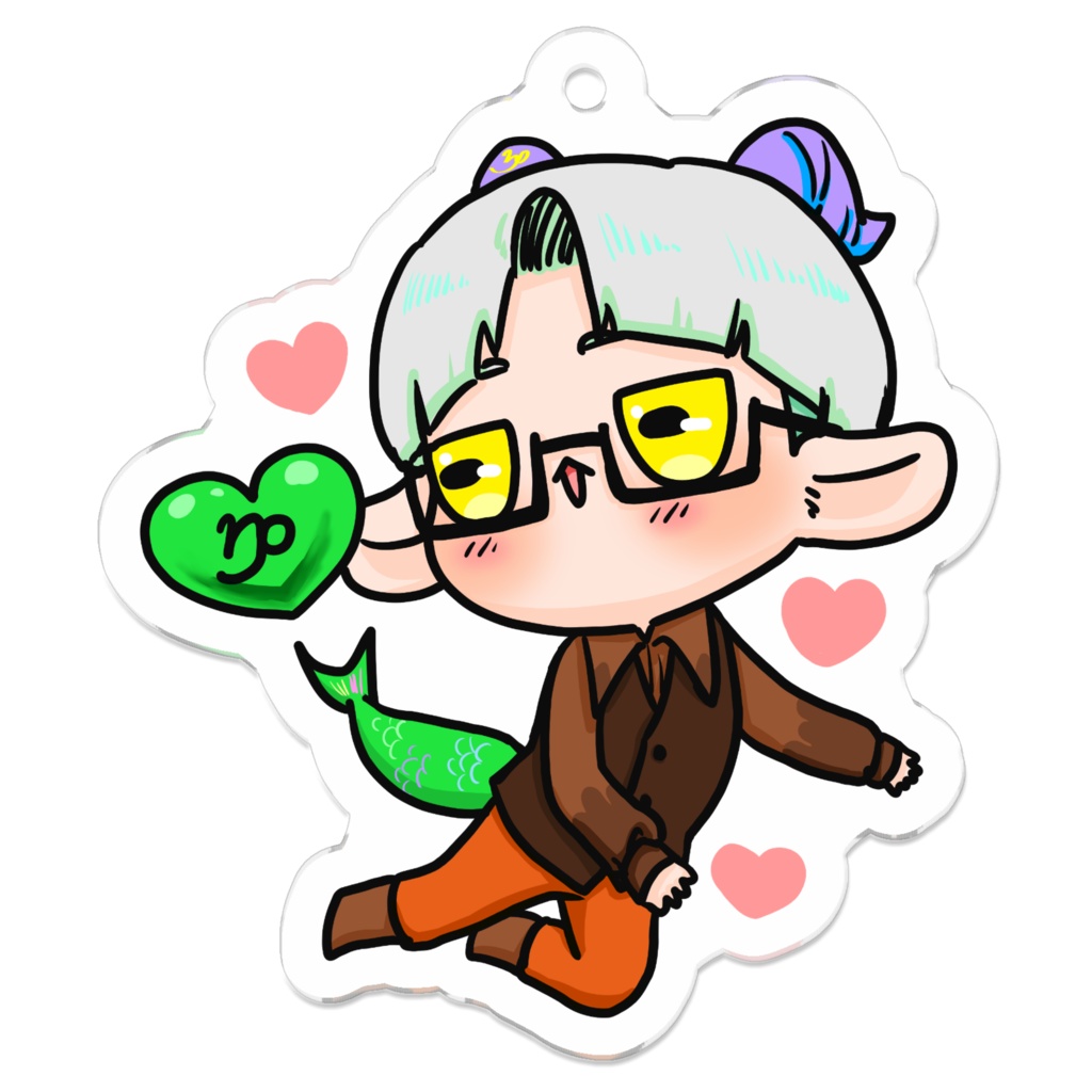 バレンタインの星座さんアクキー(やぎ座)