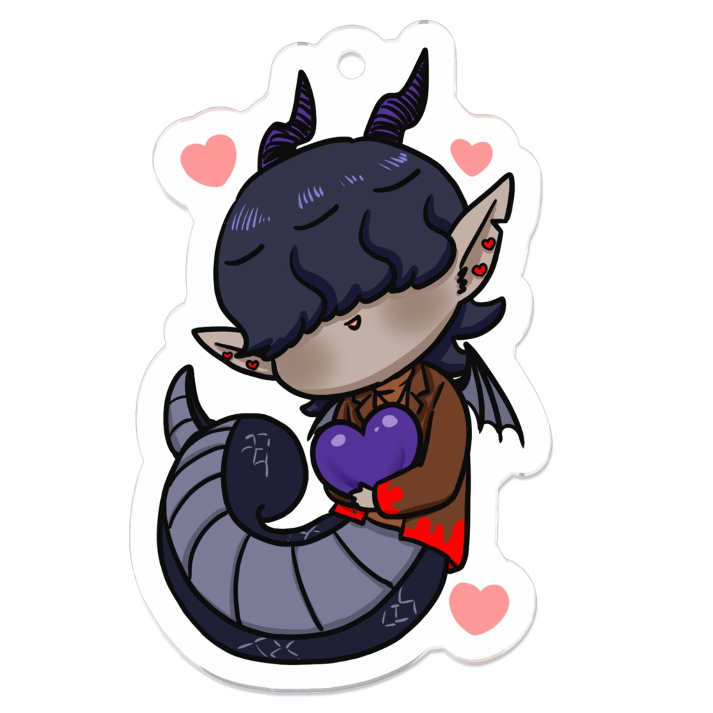 バレンタインの星座さんアクキー(うみへび座)