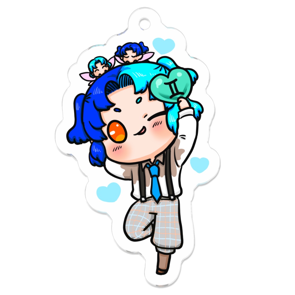 ホワイトデーの星座さんアクキー(ふたご座)