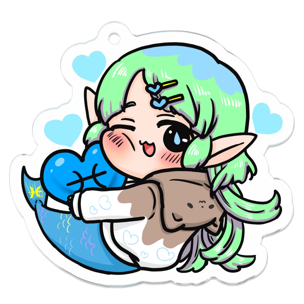 ホワイトデーの星座さんアクキー(うお座)