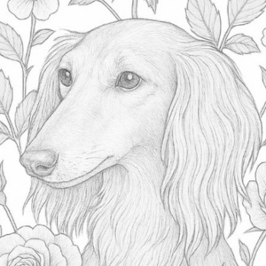 【塗り絵図案】サルーキ