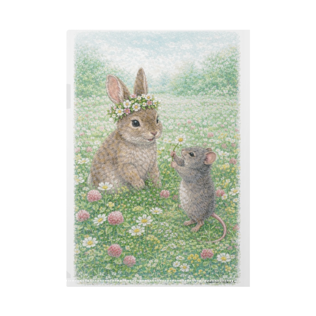 A4クリアファイル1枚(表面:「仲良くおやつ」裏面:「お誕生日おめでとう」)