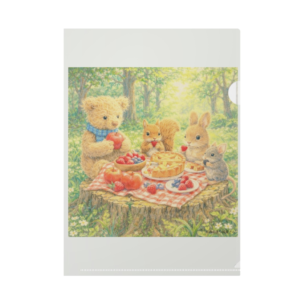 A4クリアファイル1枚(表面:「ピクニック」裏面:「雨宿り」)