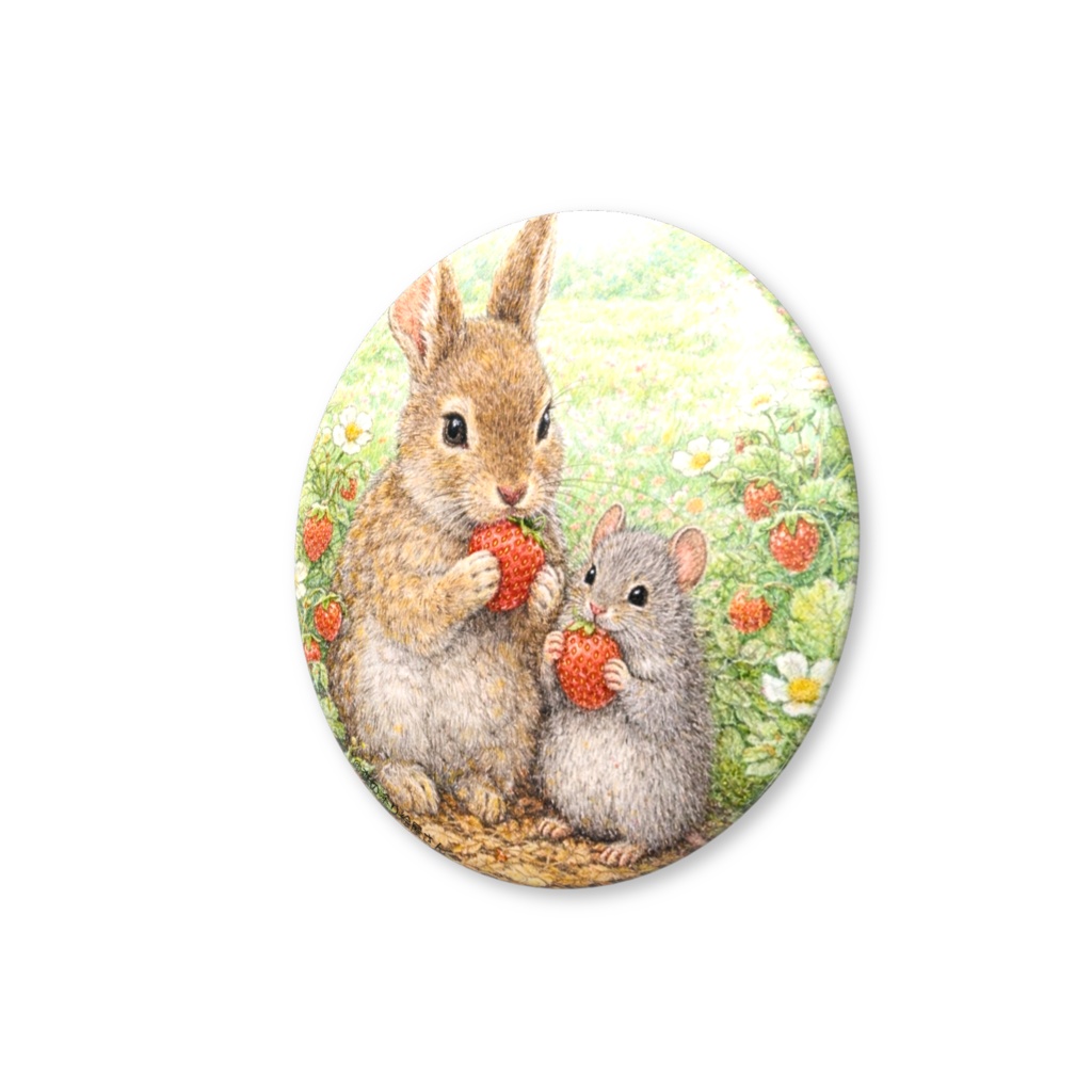 缶バッジ - 44mm「仲良くおやつ」