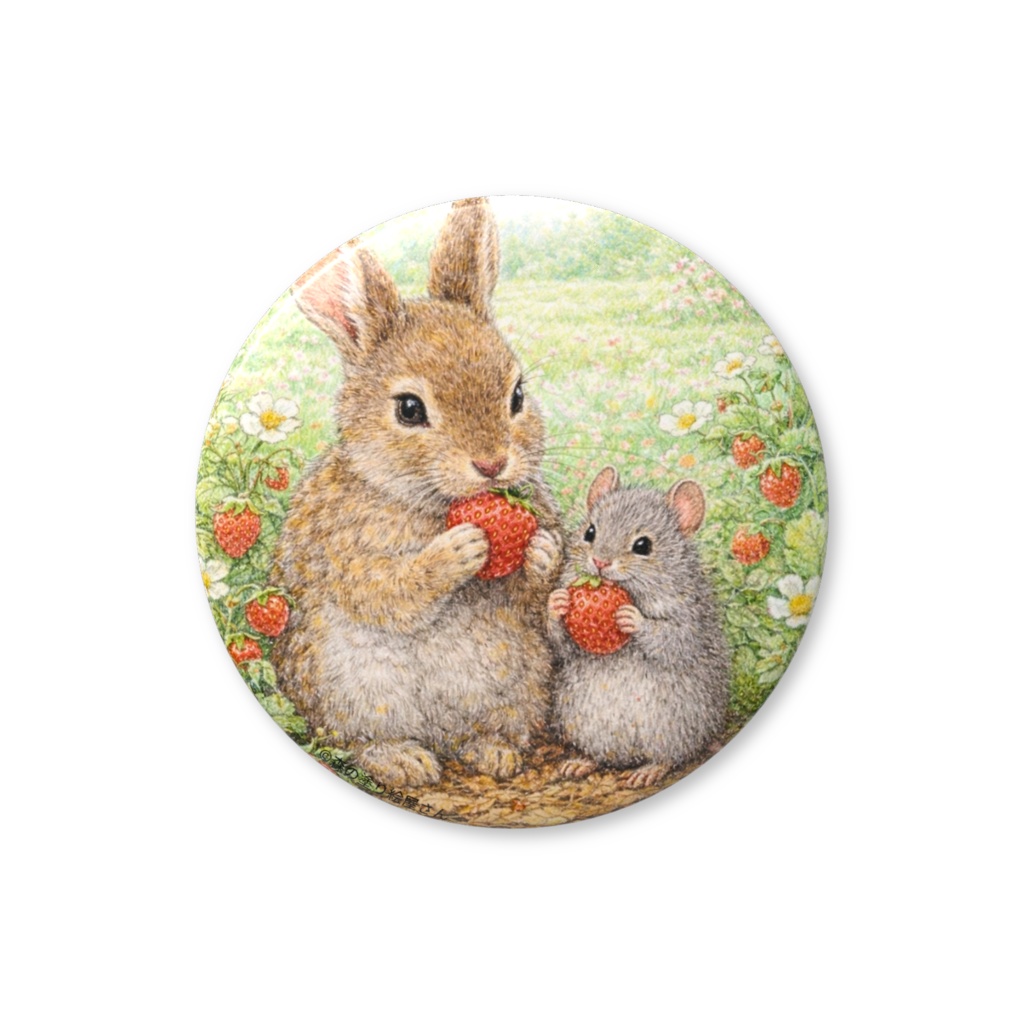 缶バッジ - 44mm「仲良くおやつ」