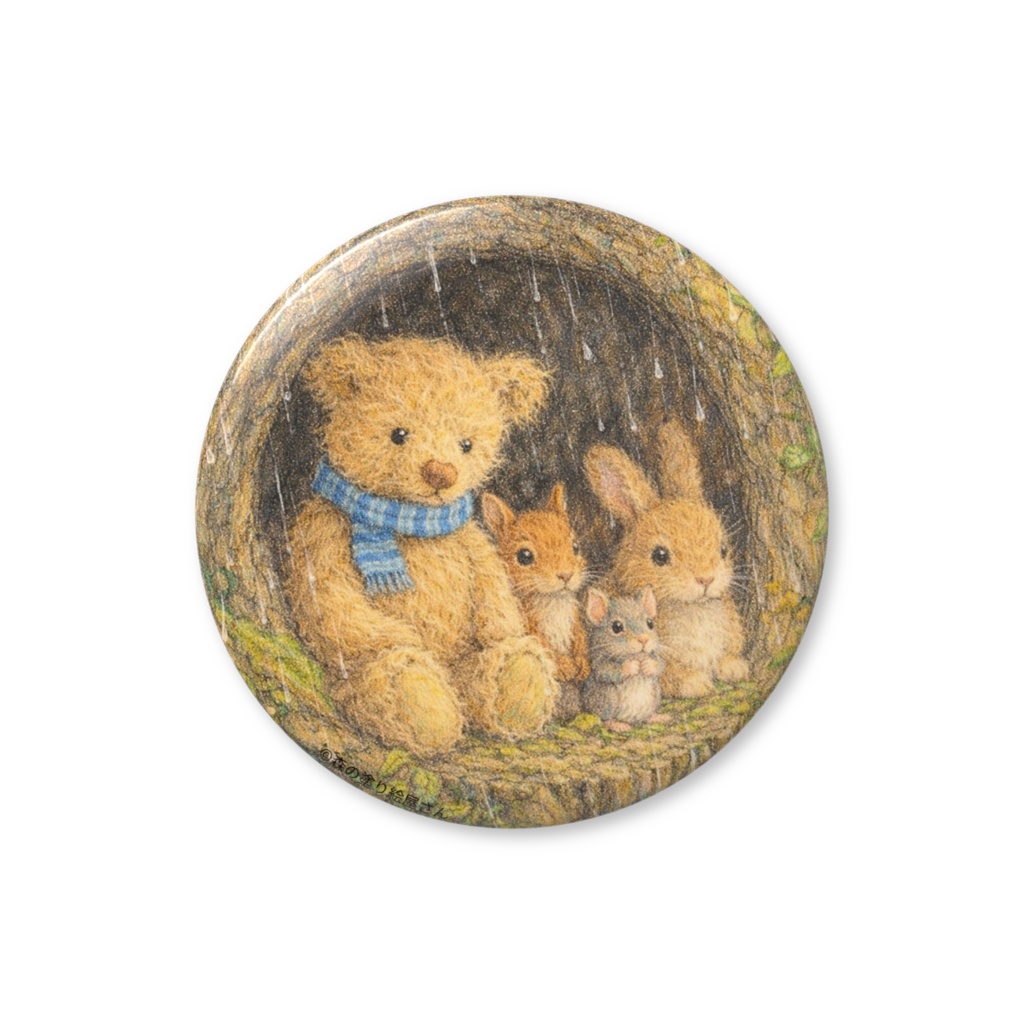 缶バッジ - 44mm「雨宿り」