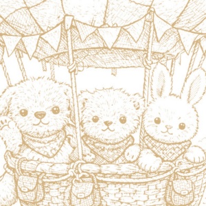 【塗り絵図案】大冒険