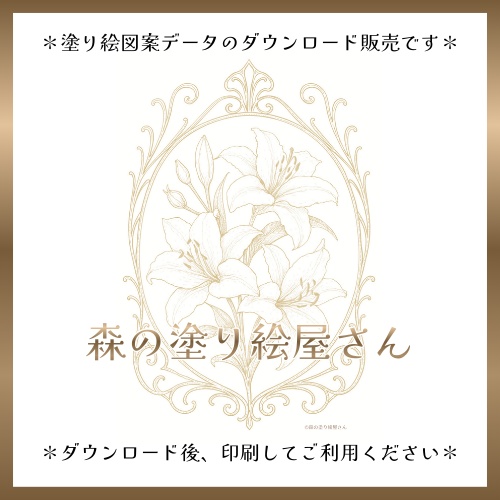 【塗り絵図案】カサブランカ