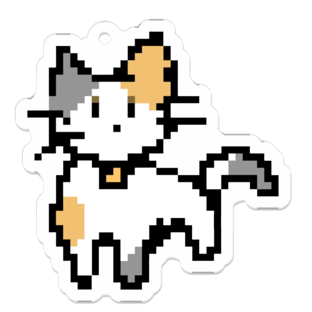 三毛猫（ドット絵風）アクキー